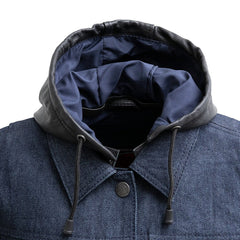 FIL167DM-Holli - Motorcycle Denim/Leather Jacket