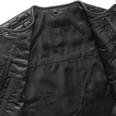 FIM049CDM-BLK-Hornet Men's Club Style Leather Vest