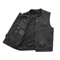 FIM686CPM-Hotshot Men's Motorcycle Leather Vest
