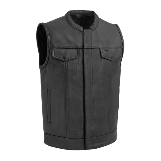 FIM686CPM-Hotshot Men's Motorcycle Leather Vest