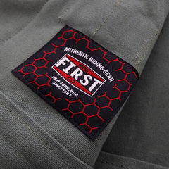 FIM664CNVQ-Hunt Club Motorcycle Leather Canvas Vest Green