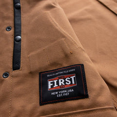 FIM669CNVQ-Hunt Club Motorcycle Leather Canvas Vest