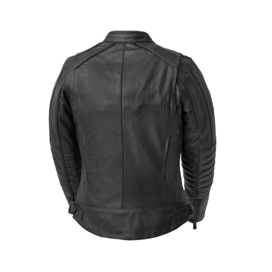 FIL153CDMZ-BLK-Jada - Women's Motorcycle Leather Jacket
