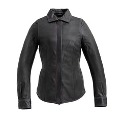 CUS118SC-Leela Women's Motorcycle Leather Shirt - Limited Edition