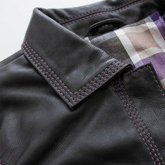 CUS118SC-Leela Women's Motorcycle Leather Shirt - Limited Edition