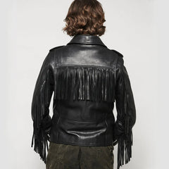 BH-J06-Lesley - Women's Motorcycle Leather Jacket - BHBR