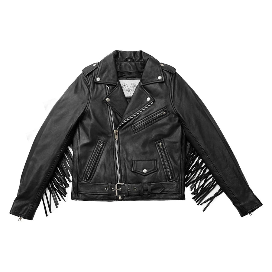 BH-J06-Lesley - Women's Motorcycle Leather Jacket - BHBR