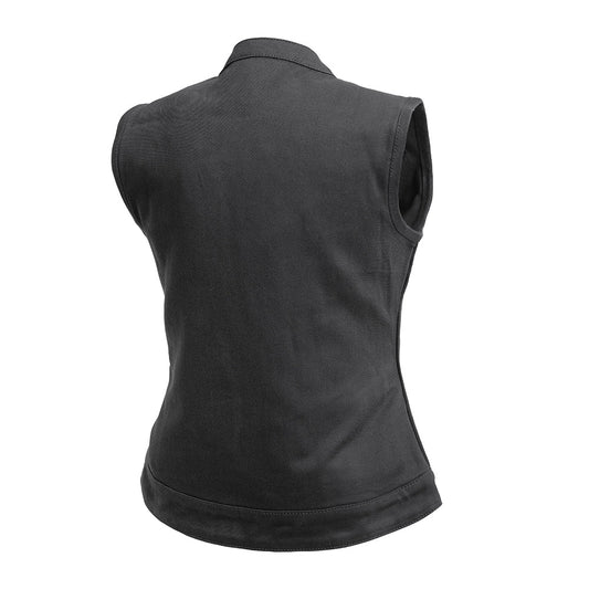 FIL518TWILL-Lexy Women's Motorcycle Twill Vest