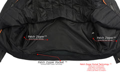 Milwaukee Leather LKM1711 Men's Leather Black Classic Side Lace Police Style Jacket