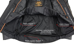 Milwaukee Leather LKM1725 Men's Black Sporty Crossover Scooter Leather Jacket