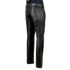 Milwaukee Leather LKM5790 Men's Black Classic 5 Pocket Casual Motorcycle Leather Pants