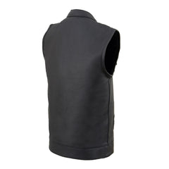 Milwaukee Leather LKY3850 Youth Size Black Leather Open Neck Club Style Motorcycle Riders Vest