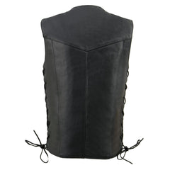 Milwaukee Leather LKY3860 Youth Size Black Leather Side Lace Biker Vest