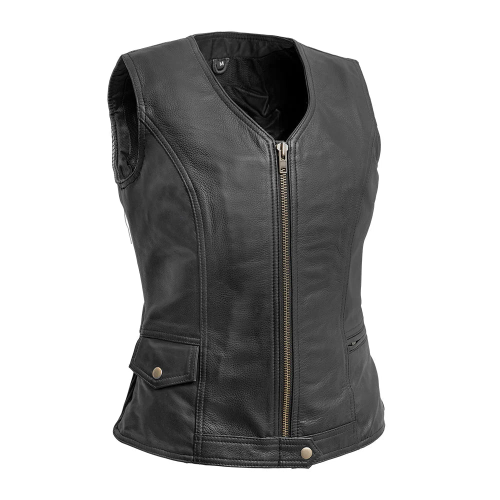 FIL586CDMZ-Lolita - Women's Motorcycle Leather Vest