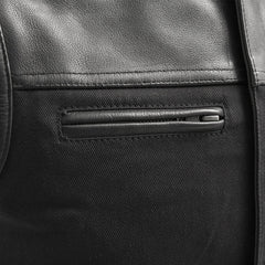 FIM650TWILL-Lowrider Men's Motorcycle Leather/Twill Vest