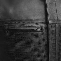 FIM650PERF-BBLK-Lowrider Perforated Men's Leather Vest
