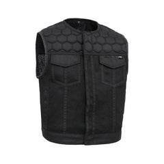FIM059MESH-BBLK-Lowside Hornet Moto Mesh Men's Club Style Vest