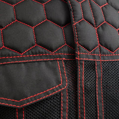 FIM059MESH-BLKRD-Lowside Hornet Moto Mesh Men's Club Style Vest