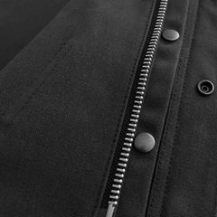 FIM659CNV-Lowside Black Men's Motorcycle Canvas Vest