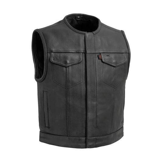 FIM659CPM-Lowside Men's Motorcycle Leather Vest