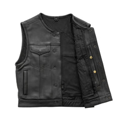 FIM659CPM-Lowside Men's Motorcycle Leather Vest