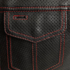 FIM059MESH-BLKRD-Lowside Hornet Moto Mesh Men's Club Style Vest