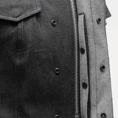 FIL516DM-Ludlow Women's Motorcycle Denim Vest