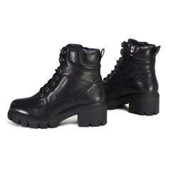 Milwaukee Leather MBL9447 Women's ‘Garter’ Black Lace-Up Fashion Motorcycle Boots