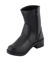 Milwaukee Leather MBL9480 Women's Premium Black 'Super Clean' Motorcycle Fashion Riding Boots with Side Zippers