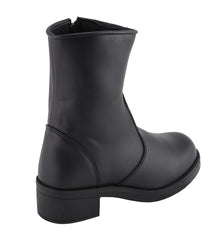 Milwaukee Leather MBL9480 Women's Premium Black 'Super Clean' Motorcycle Fashion Riding Boots with Side Zippers