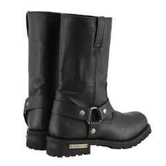 Milwaukee Leather MBM131 Men's Black 11-Inch Classic Square Toe Motorcycle Harness Boots