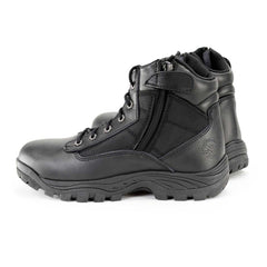 Milwaukee Leather MBM9011 Men's 6-inch Black Leather Swat Style-Tactical Lace-Up Biker Boots w/ Side Zippers
