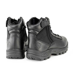 Milwaukee Leather MBM9011 Men's 6-inch Black Leather Swat Style-Tactical Lace-Up Biker Boots w/ Side Zippers