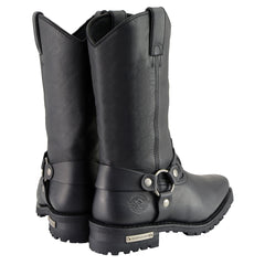 Milwaukee Leather MBM9015 Mens Black 11 Inch Western Style Harness Boots