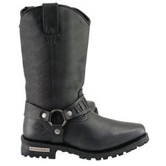 Milwaukee Leather MBM9015 Mens Black 11 Inch Western Style Harness Boots