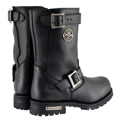Milwaukee Leather MBM9020W Men's Black 'Wide-Width' 11-Inch Classic Engineer Motorcycle Leather Boots