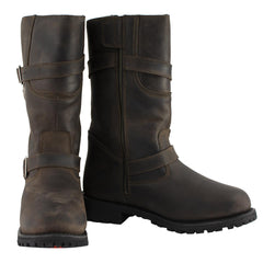 Milwaukee Leather MBM9063 Men's Classic Distressed Brown Leather Motorcycle Engineer Riding Biker Boots