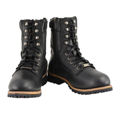 Milwaukee Leather MBM9095W Men's Black Wide Width Lace-Up Classic Logger Boots