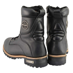 Milwaukee Leather MBM9095W Men's Black Wide Width Lace-Up Classic Logger Boots