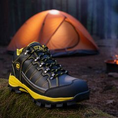 Bazalt MBM9121ST Men’s Black & Yellow Waterproof Frost-Proof Leather Work Shoes with Composite Toe