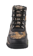 Milwaukee Leather MBM9140 Mens Black Waterproof Hiking Boots with Mossy Oak Print