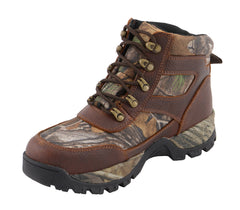 Milwaukee Leather MBM9141 Mens Brown Waterproof Hiking Boots with Mossy Oak Print