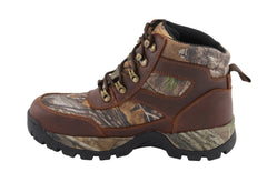 Milwaukee Leather MBM9141 Mens Brown Waterproof Hiking Boots with Mossy Oak Print