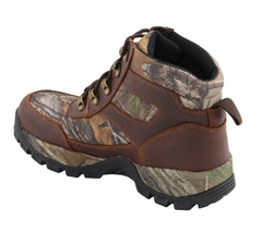 Milwaukee Leather MBM9141 Mens Brown Waterproof Hiking Boots with Mossy Oak Print