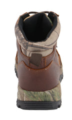 Milwaukee Leather MBM9141 Mens Brown Waterproof Hiking Boots with Mossy Oak Print
