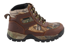 Milwaukee Leather MBM9141 Mens Brown Waterproof Hiking Boots with Mossy Oak Print