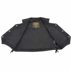 Milwaukee Leather MDK3900 Kids Classic Black Denim Side Lace Vest