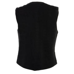 Milwaukee Leather MDL4000 Women's Black Denim 4-Snap Button Closure Motorcycle Rider Vest