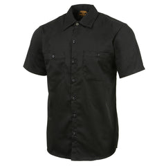 Milwaukee Leather MDM11669 Men’s Black Button-Up Heavy-Duty Work Shirt - Classic Mechanic Shirt w/ Pockets