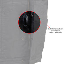 Milwaukee Leather MDM3025 Men’s Black Waxy Coated Denim Club Style Motorcycle Rider Vest w/ Shirt Collar